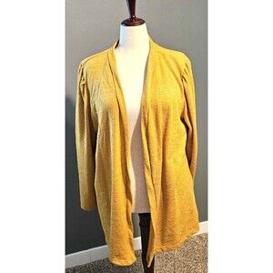 Women’s Ashley Stewart Sparkle Cardigan NWT Golden Nugget color Size 18/20